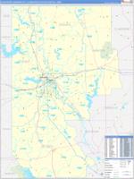 Shreveport Bossier City Metro Area Wall Map